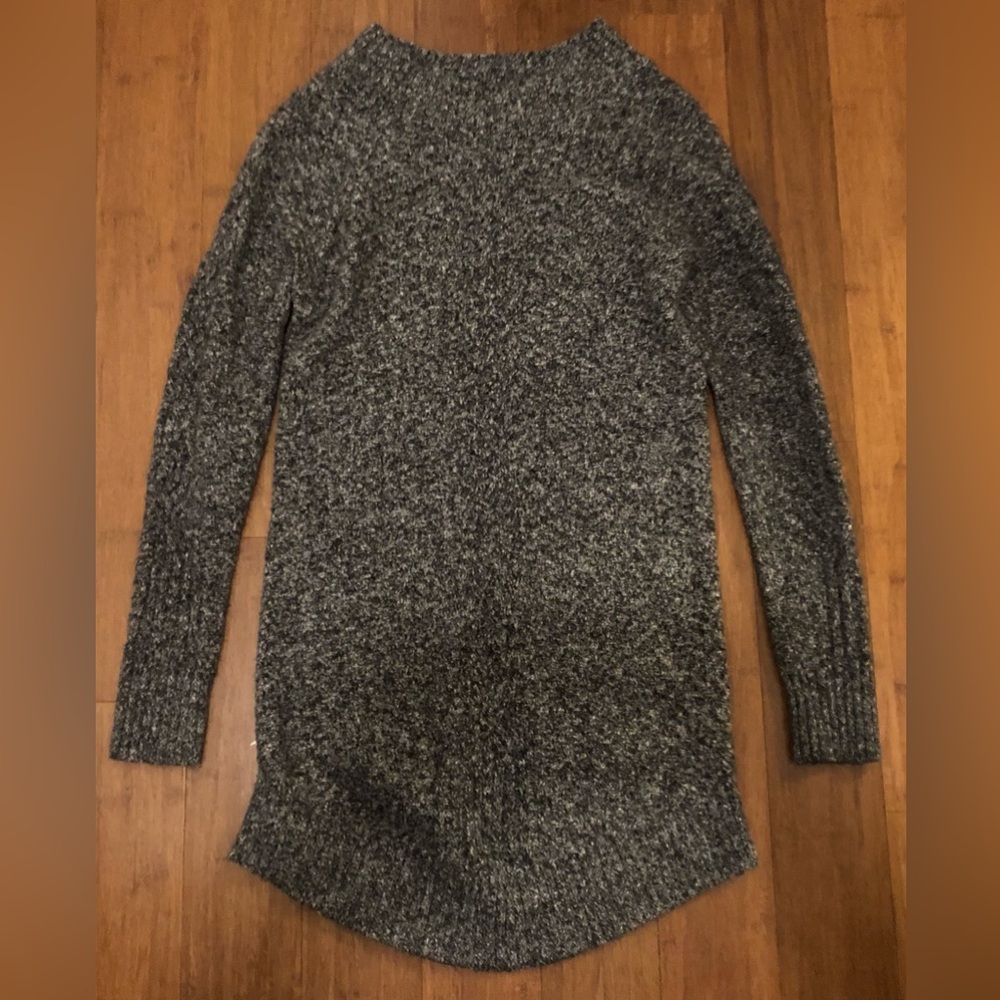 Prana Mini Dress /Tunic Cadwell Black / gray Sweater Cozy Warm S